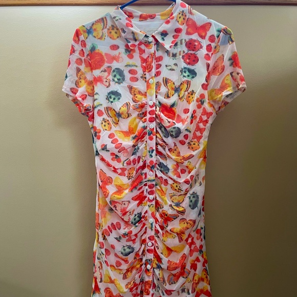 Urban outfitters dress with butterfly/ladybug pattern. Size large - Picture 1 of 4